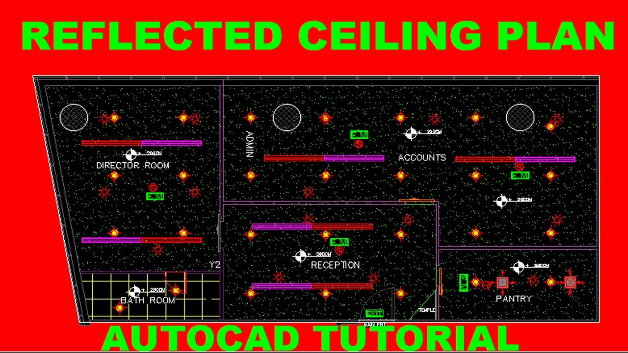 AutoCAD Tutorial Reflected Ceiling plan | RCP Drawing in AutoCAD | How to Draw Reflected Ceiling
