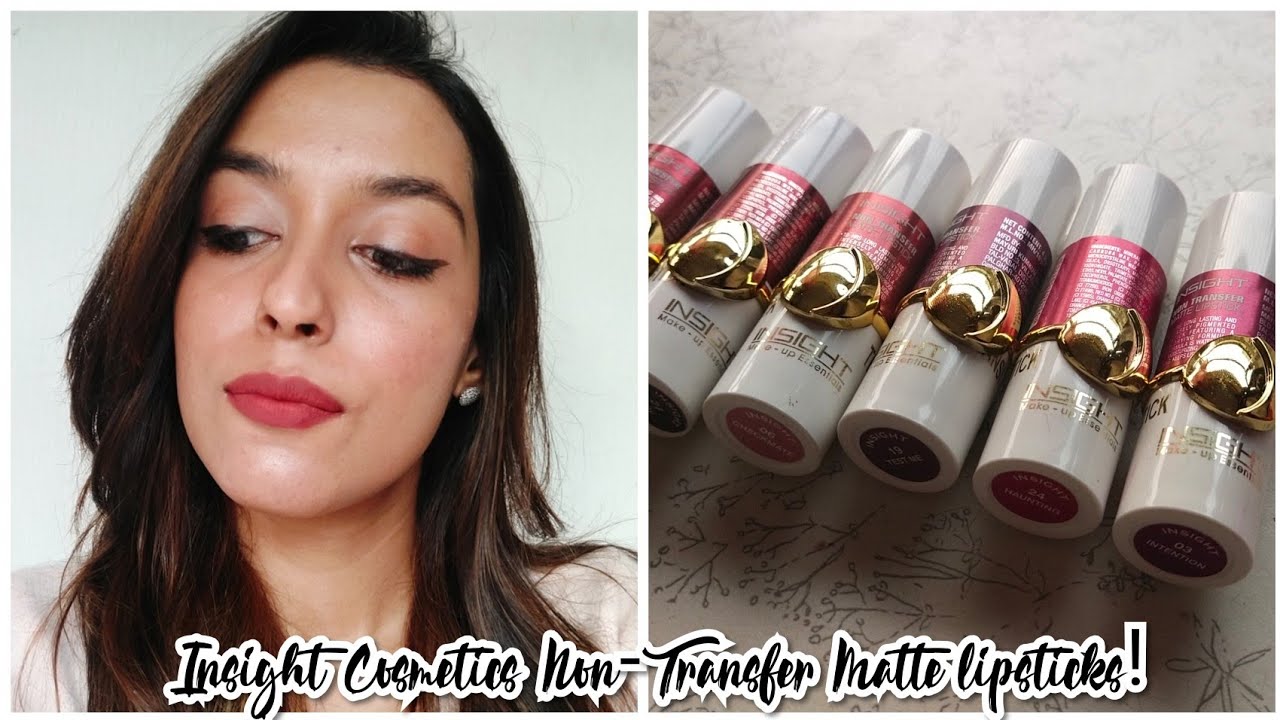 *NEW* INSIGHT COSMETICS NON TRANSFER MATTE LIPSTICK I SWATCHES + QUICK REVIEW I SHREYA JAIN