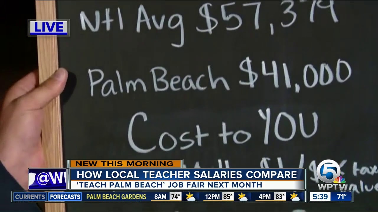 How to Palm Beach County teacher salaries stack up against other teachers?