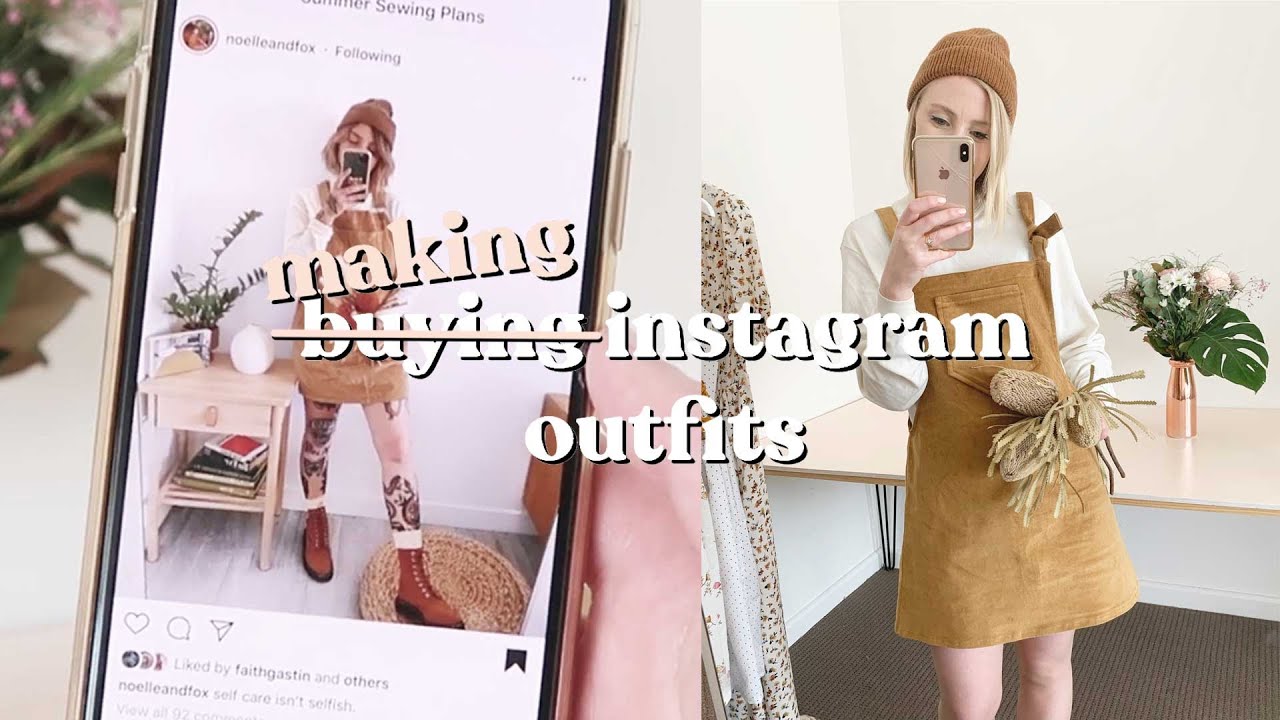 Making Outfits From Instagram | DIY Overall Dress
