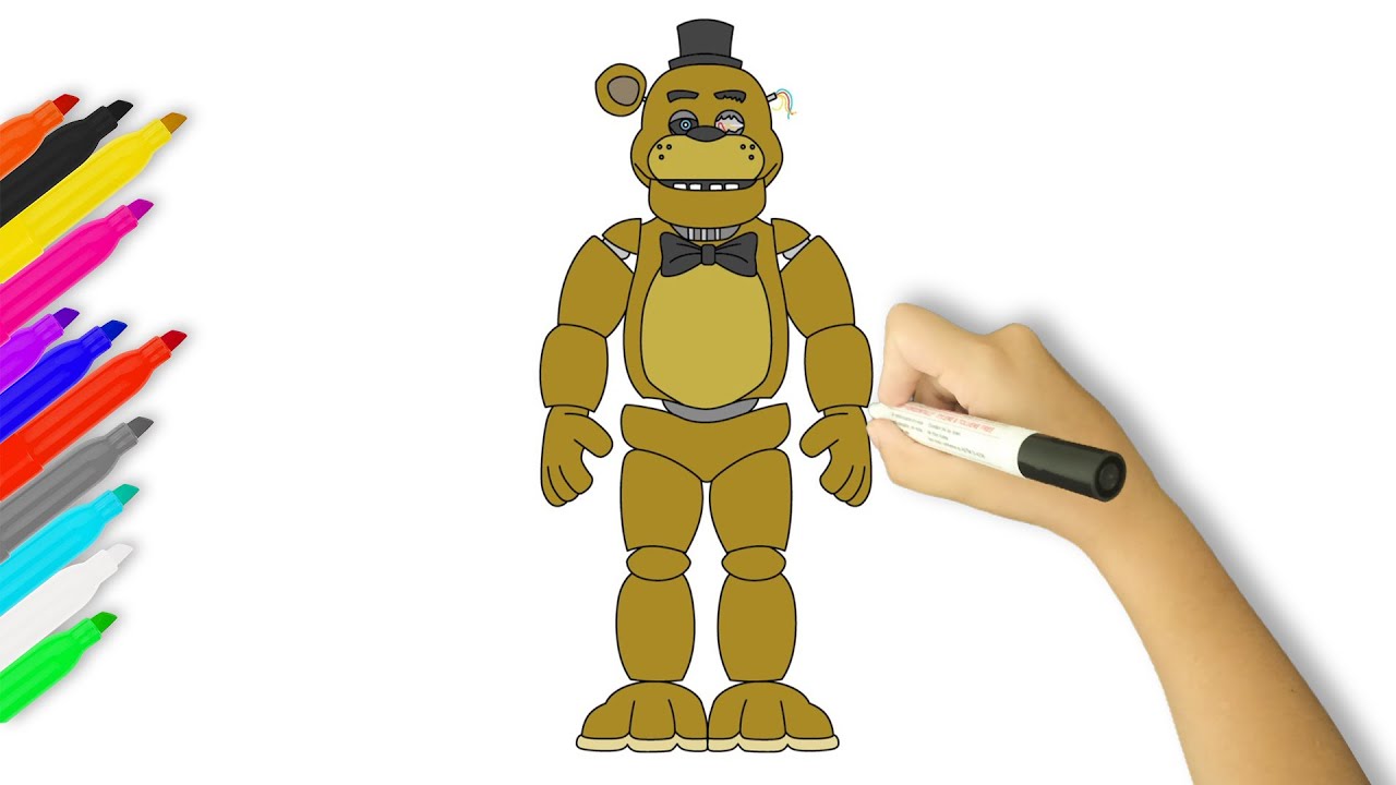 How to Draw Golden Freddy | Five Nights at Freddy's Movie
