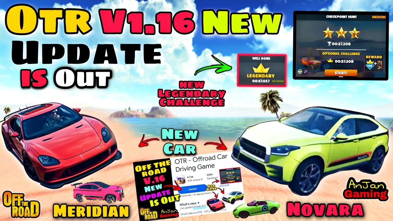Off The Road New Update V1.16 Full Review 😮🔥|| OTR V1.16 New Update - 2 Cars + Legendary Challenge❤️