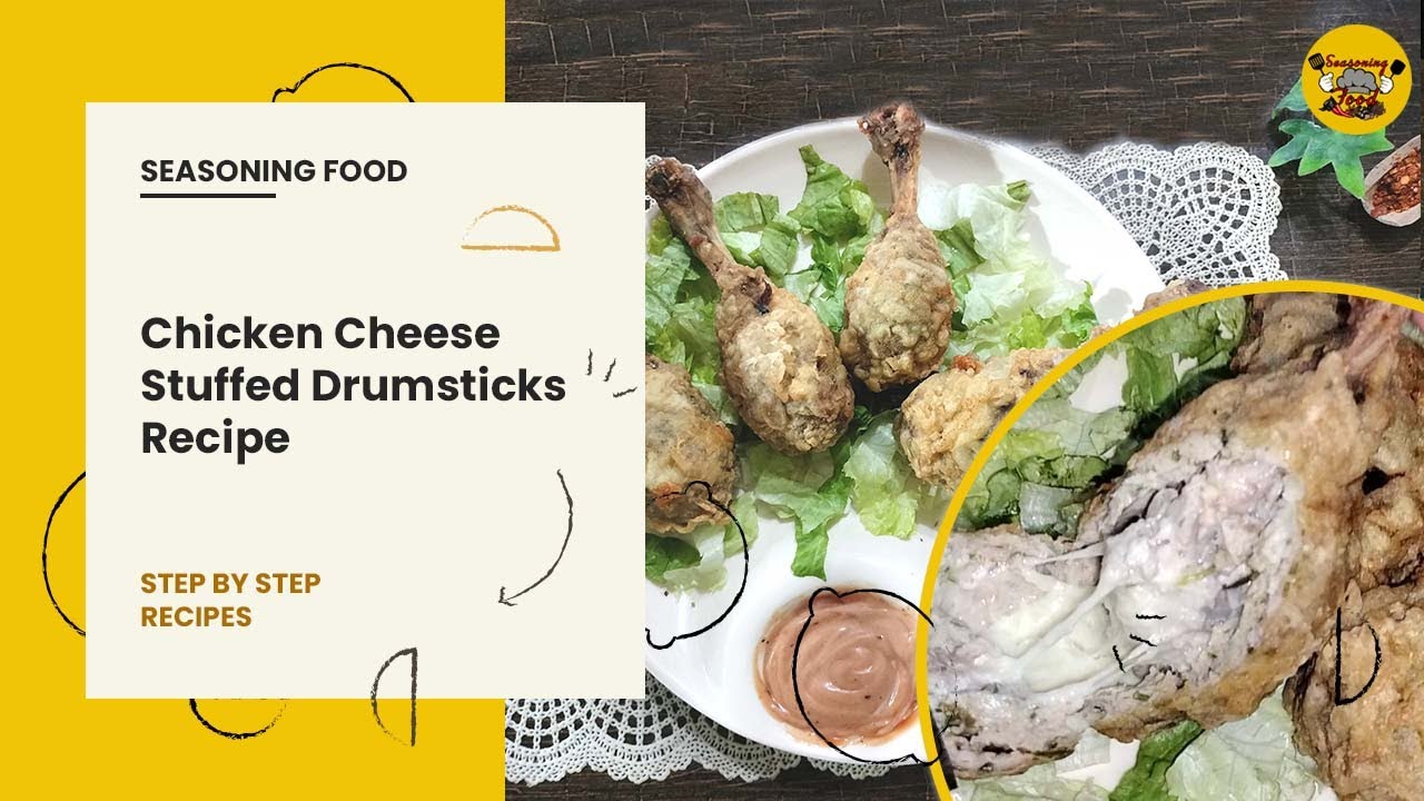 Chicken Cheese Stuffed Drumsticks Recipe | Cheesy Chicken