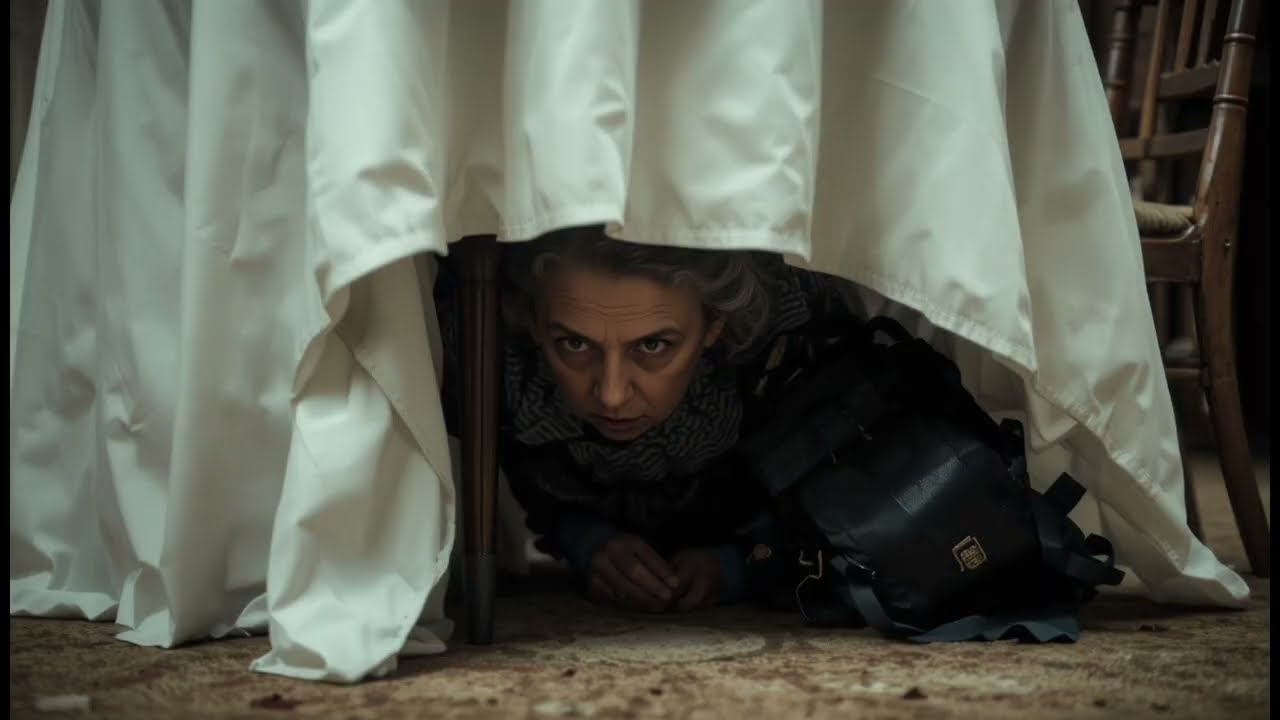 На свадьбе дочери мой внук прошептал: «Посмотри под стол». Через минуту мы уже бежали