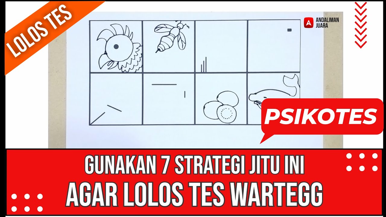 Gunakan 7 STRATEGI Jitu Ini Agar LOLOS Tes WARTEGG | Psikotes