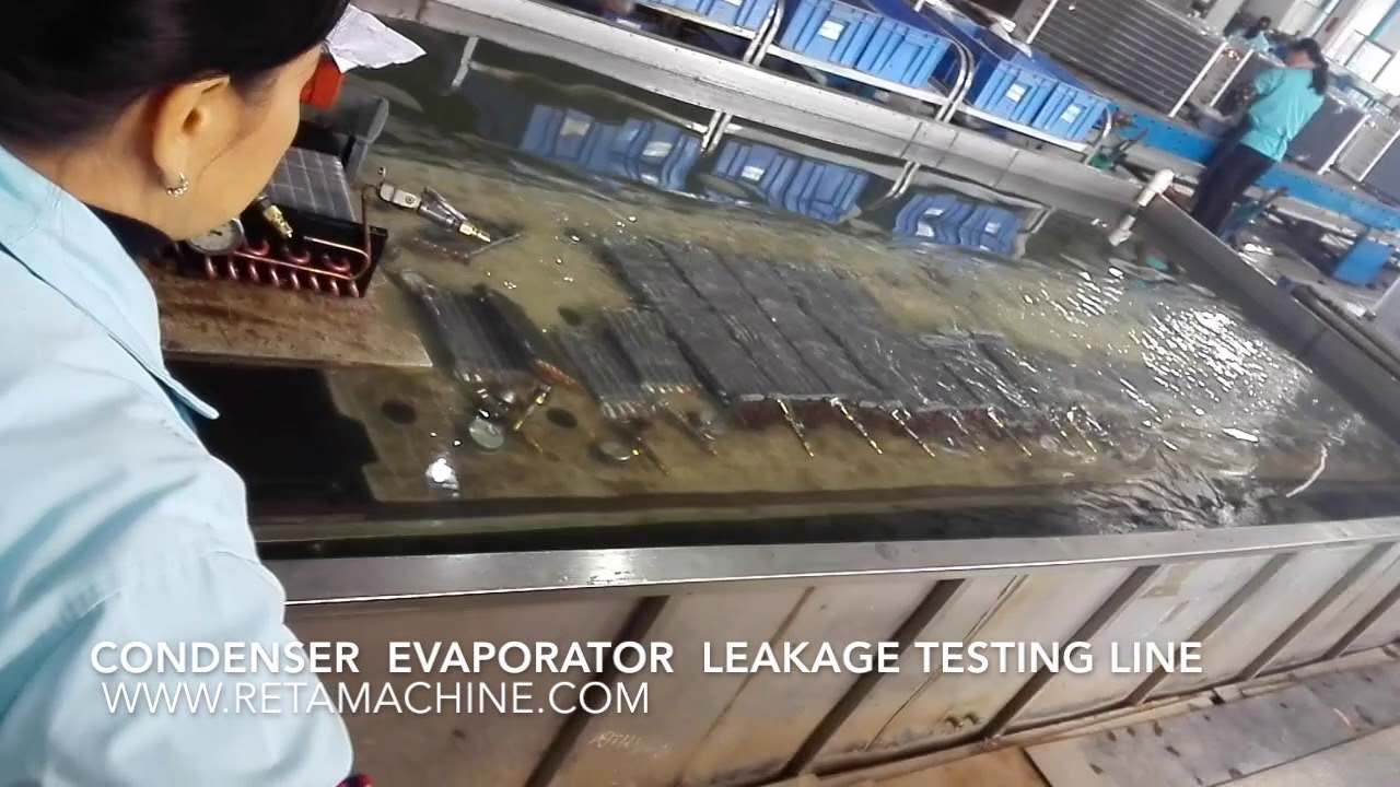 Condenser & Evaporator Leakage testing line
