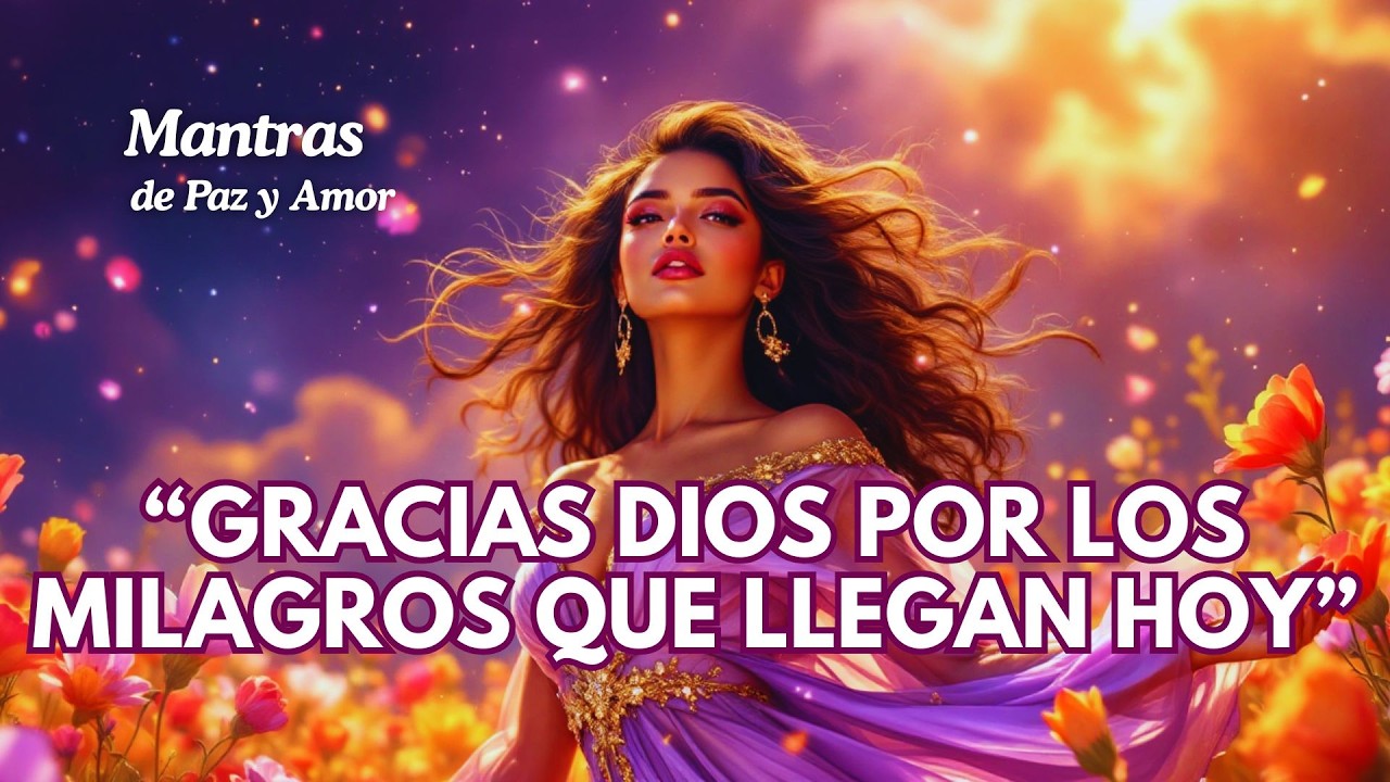 🙏✨ GRACIAS DIOS POR LOS MILAGROS QUE LLEGAN HOY | Mantra de Fe, Gratitud y Manifestación 💛🌟