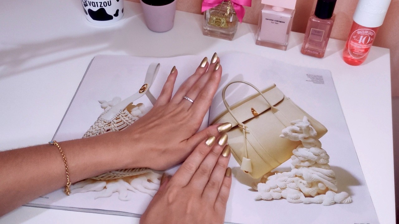 Fashion magazine ASMR 👒👗💎 slow page turning  Artbooks ASMR
