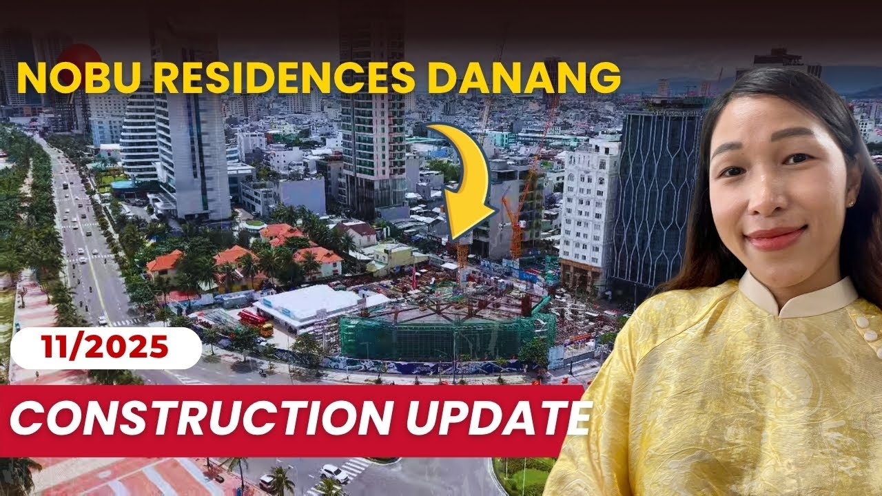 Flying Over Nobu Residences Danang | Construction Update in November 2025