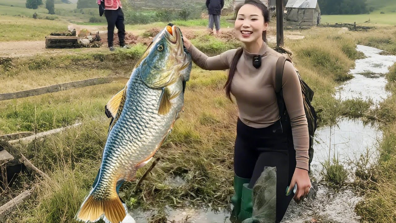 十年土塘無人修繕！昨天下了十個網，看我們能抓到什麼？ 【文杰吖】