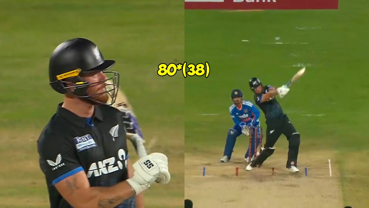 Finn Allen Batting Today Match Vs Ind | Finn Allen 80(38) Highlights | Ind Vs Nz 5th T20 Highlights