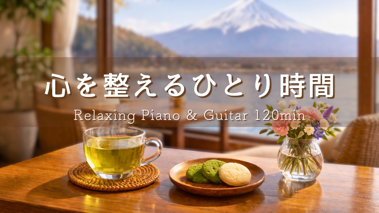 心が軽くなる朝カフェ、肩の力を抜いて過ごす心地いいひとり時間｜癒やしのピアノ＆ギターで自分と向き合う Relaxing Piano & Guitar120min｜カフェ・読書・作業用音楽