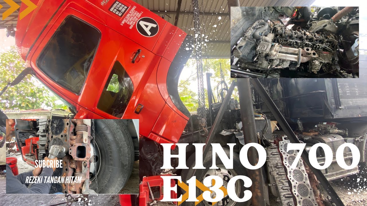 EP04 Reinstall cylinder head gasket and used turbo/hino 700/engine E13c #dieselengine #machine