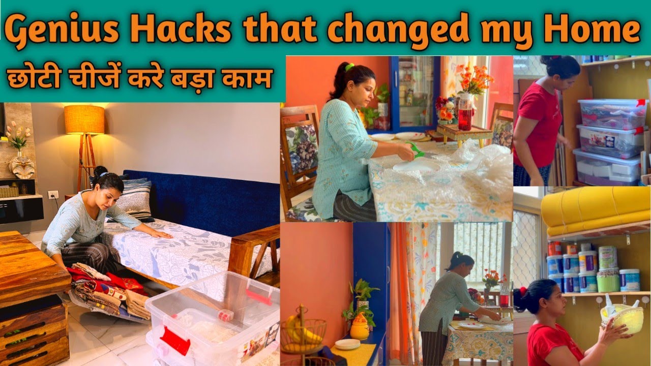 16 Genius Hacks that changed my Home !!! Space & money saving ideas to organise ur small Home