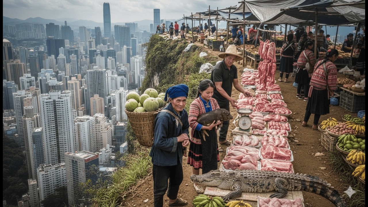 Утро на вьетнамском уличном рынке