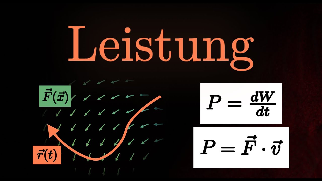 Mechanische Leistung - Beispiel, Formel, Kraftfeld, Herleitung (Physik)