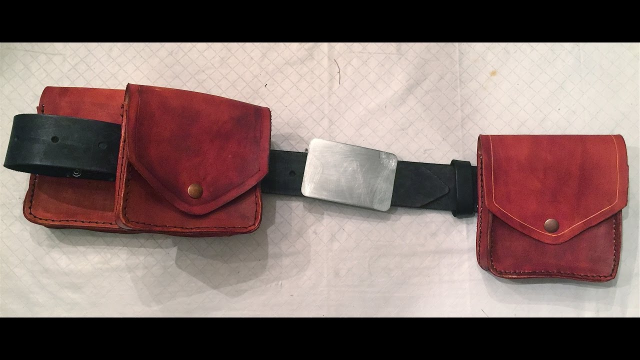 How to make Leather Pouches / Belt Bags