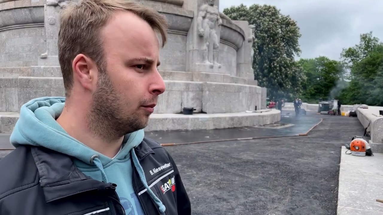 HWP Handwerkspartner: Gussasphalt am Bismarck-Denkmal in Hamburg