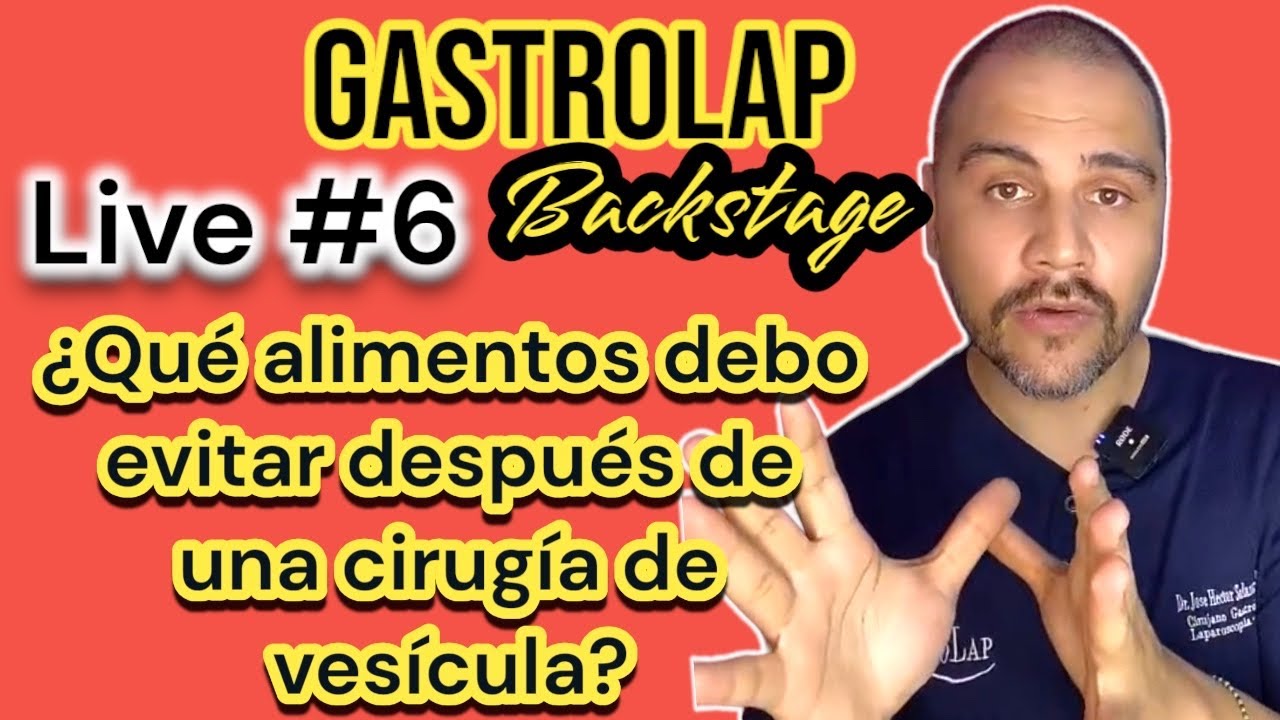 ¿Qué alimentos debo evitar después de una cirugía de vesícula?