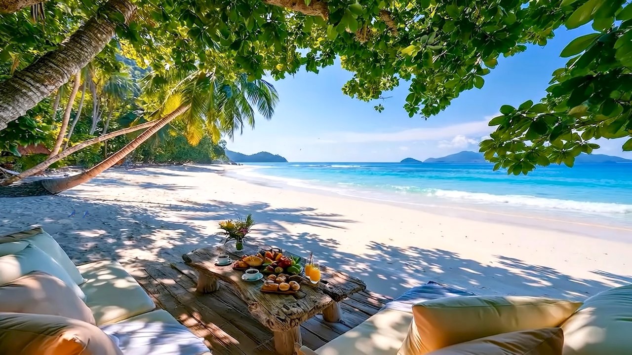Private Tropical Beach Escape 🌴 Gentle Ocean Waves, Birdsong & Island Ambience for Work and Rest