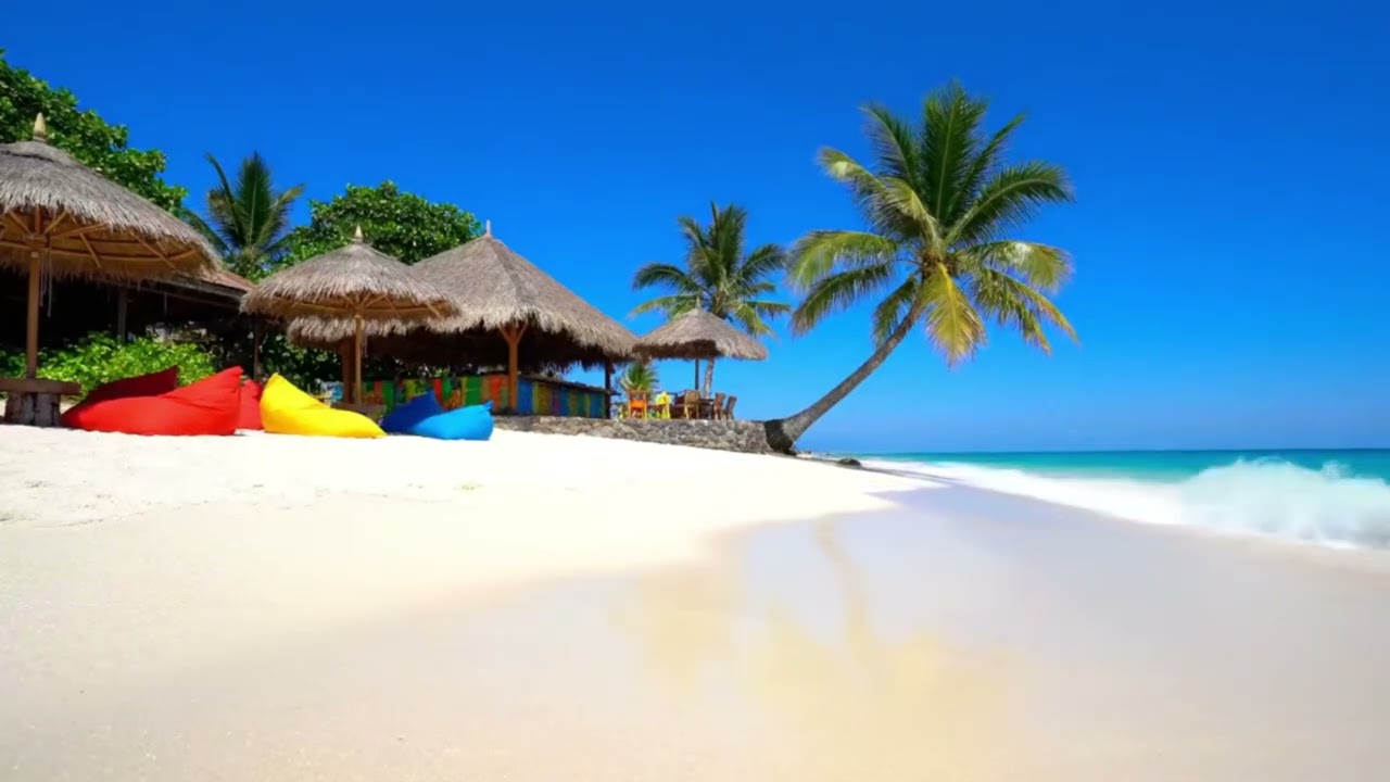 Seminyak Beach Bar ASMR 8K – Gentle Waves & Tropical Calm 🌊🍹