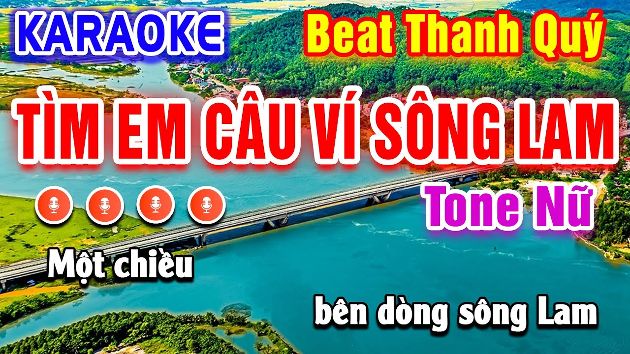 Tìm Em Câu Ví Sông Lam Beat Thanh Quý Karaoke Rumba Tone Nữ | Beat Hay Dễ Hát | PVQ Karaoke