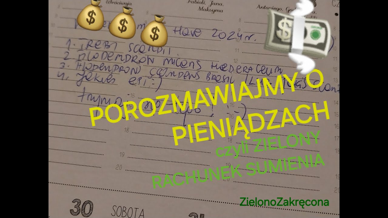 ZIELONY RACHUNEK SUMIENIA  ☘️💚 czyli porozmawiamy o pieniądzach 💵💰