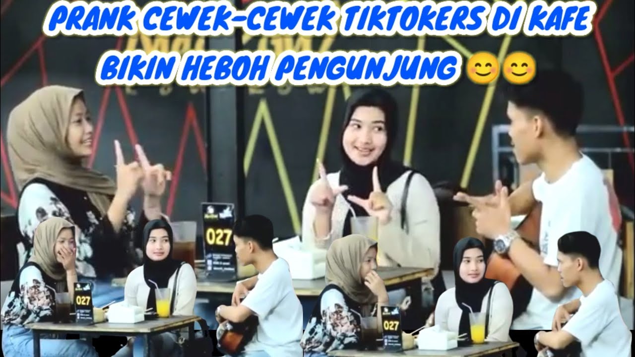 PRANK CEWEK -CEWEK TIKTOKERS DI KAFE BIKIN HEBOH PENGUNJUNG 😊😊