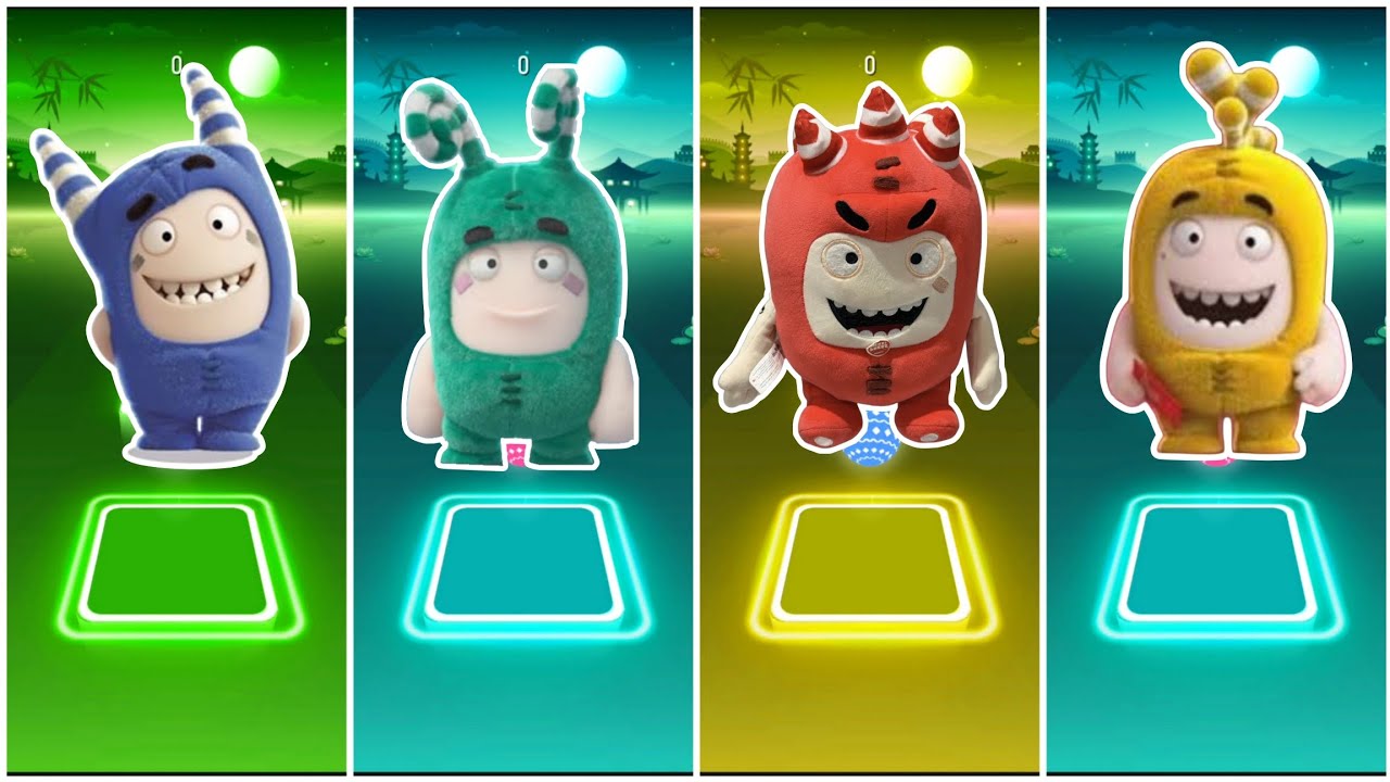 Oddbods Slick VS Oddbods Newt VS Oddbods Fuse VS Oddbods Bubbles - Tiles Hop Edm Rush🎶