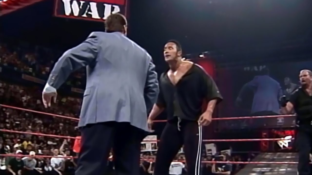 The Rock vs Mark Henry w/ D'Lo Brown - Vince McMahon Ringside Part 2 - RAW IS WAR!