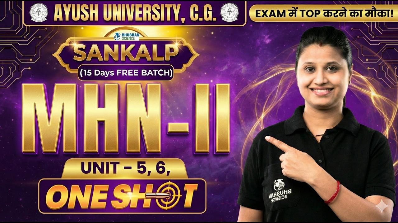MHN-II Unit 5 & 6 One Shot | Mental Health Nursing 2 | Ayush University Exam Special | Sankalp Batch