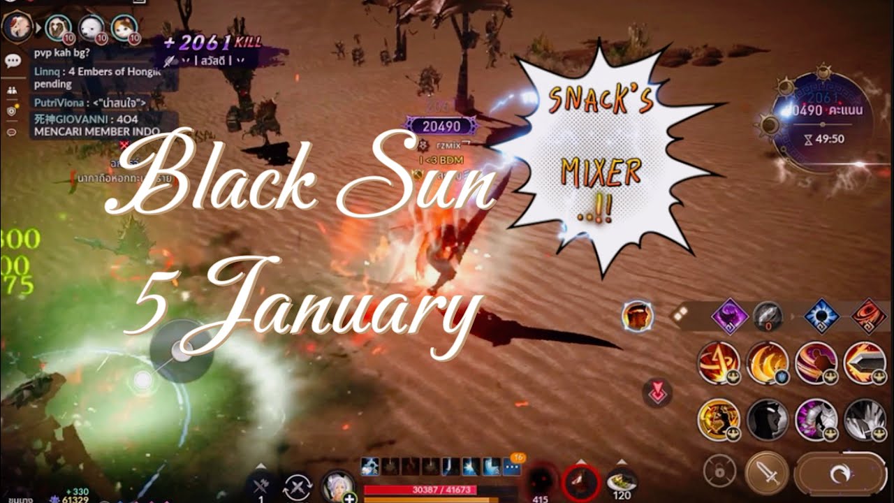 BDM - Black Desert mobile Black Sun 5 Jan GG ! funny BS noob Berserker’s 😂