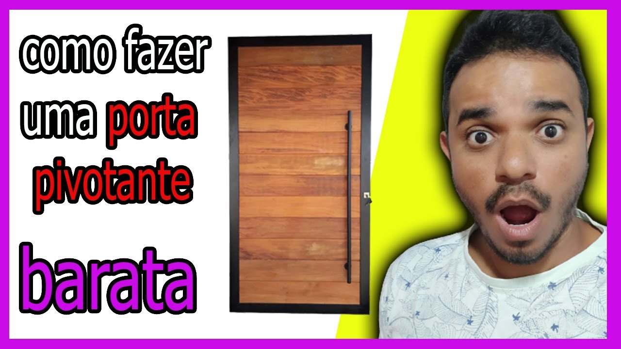 COMO FAZER uma PORTA PIVOTANTE barata parte 1 |  COMO FAZER porta pivotante de METALON E MADEIRA