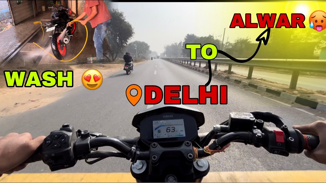 Morning Bike Wash & Long Ride to Alwar 🏍️