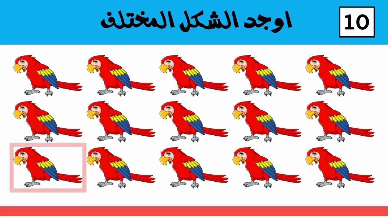 🧩 هل تستطيع ايجاد الشكل المختلف؟ اختبر تركيزك الآن!