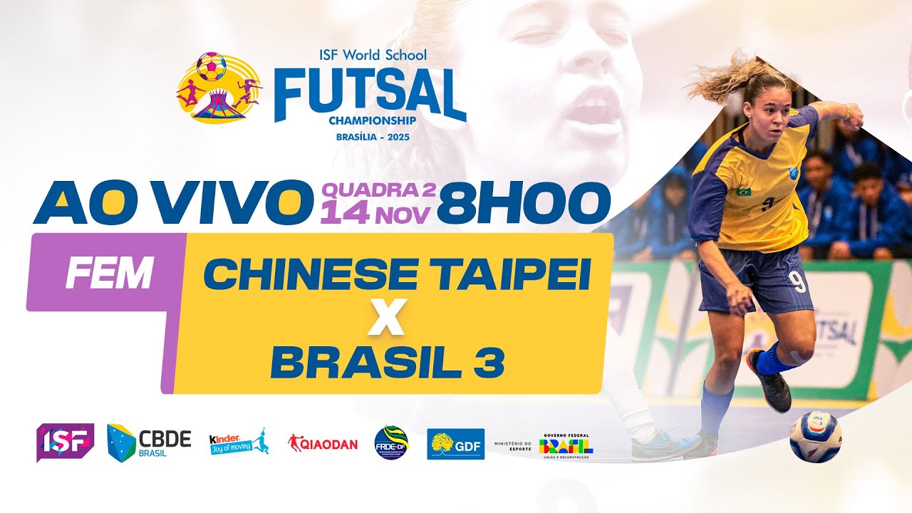 Mundial Escolar de Futsal 2025 &bull; AO VIVO &mdash; Quadra 2 | Jogos do Dia 14/11