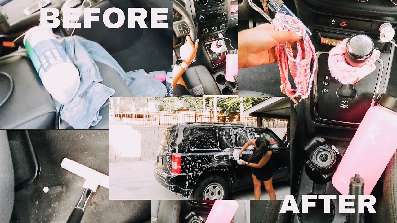 cleaning my car and VSCOing my car