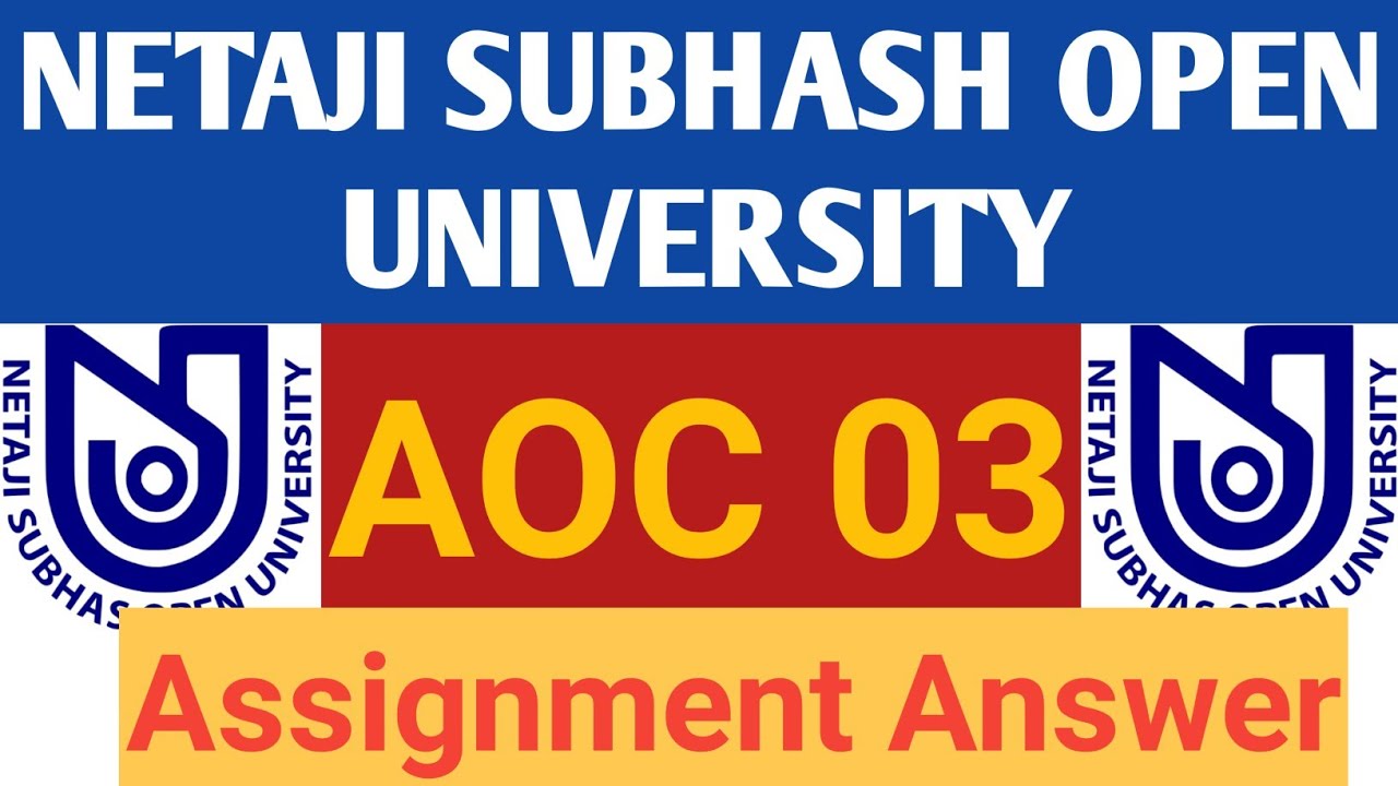 AOC 03 Assignment Answer 2021(100% Ture) | NSOU | BDP Assignment | NSOU Help