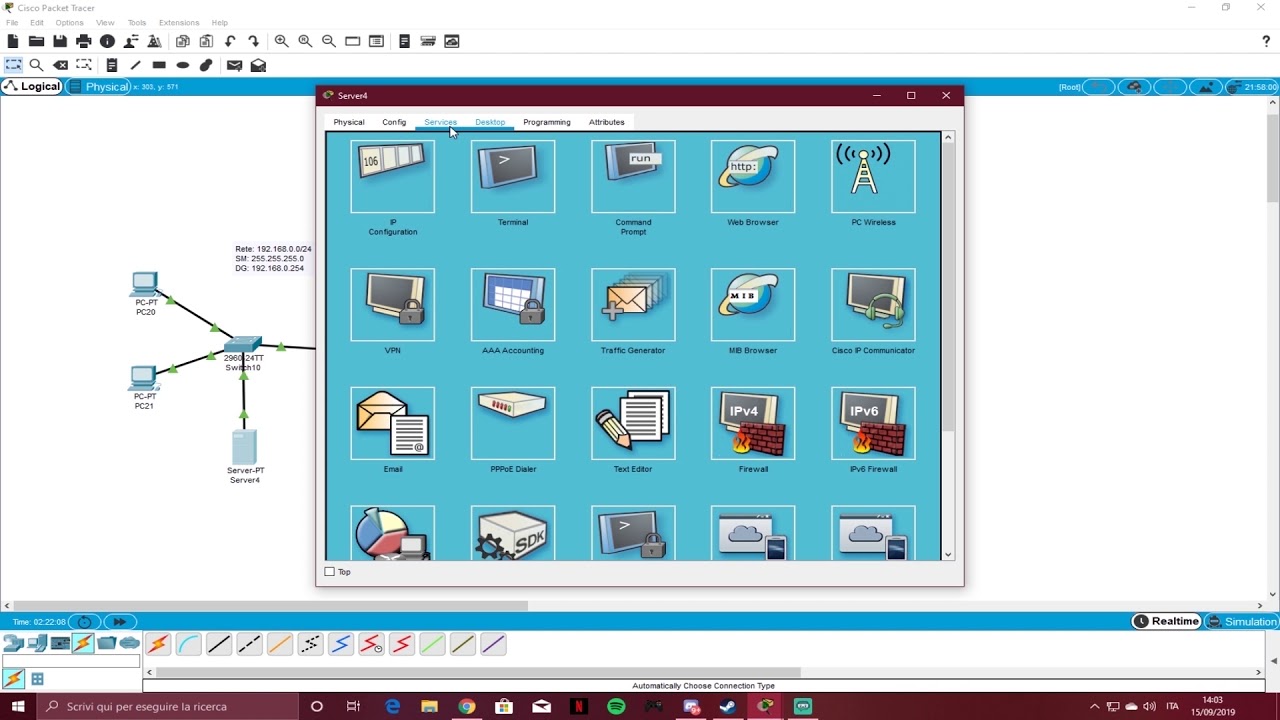 CISCO PACKET TRACER -ESERCIZIO DHCP SPIEGAZIONE #1