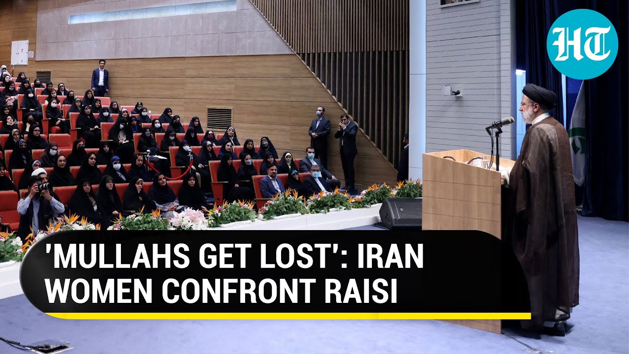 'Get lost Raisi': Anti-Hijab protesters confront Iran President | State-run TV hacked live