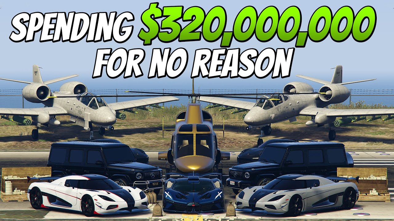 Spending $320,000,000 in GTA 5 Online for NO REASON | GTA 5 Spending Spree