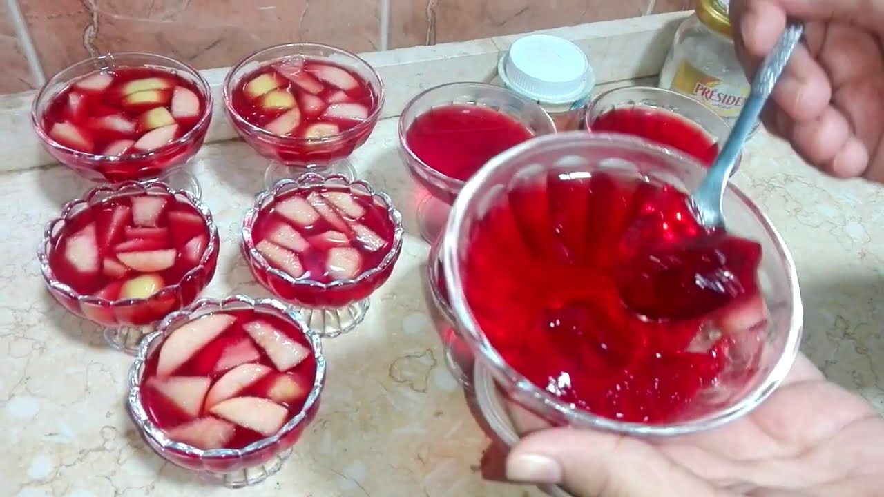 طريقة عمل الجيلي بالفواكه 🍇🍎🍊🍏🍌👍أحلي جيلي ده ولا ايه 🍎🍊🍇🍏