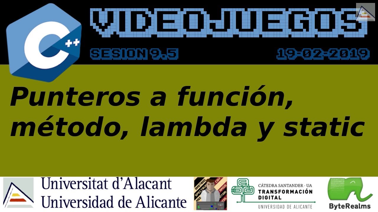 C++ : Punteros a función, a metodo, lambdas y static