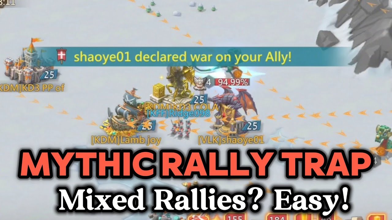 Cav Front Is The Best? Mythic Rally Trap. Mixed Rally. Lords Mobile