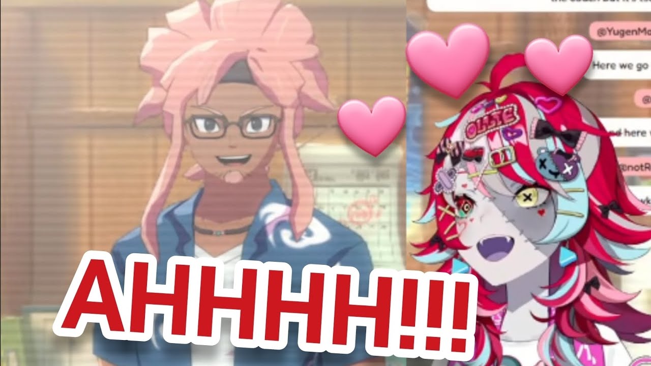 Kureiji Ollie's reaction when she saw her childhood crush