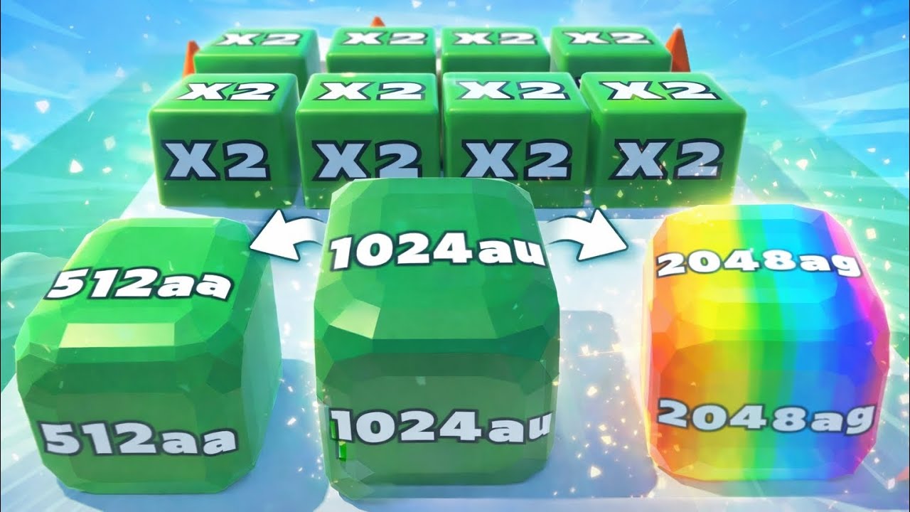 Jelly Run 2048 Infinity Mode Gameplay AU aa 1024 2048 infinity mode jelly roll run ag 