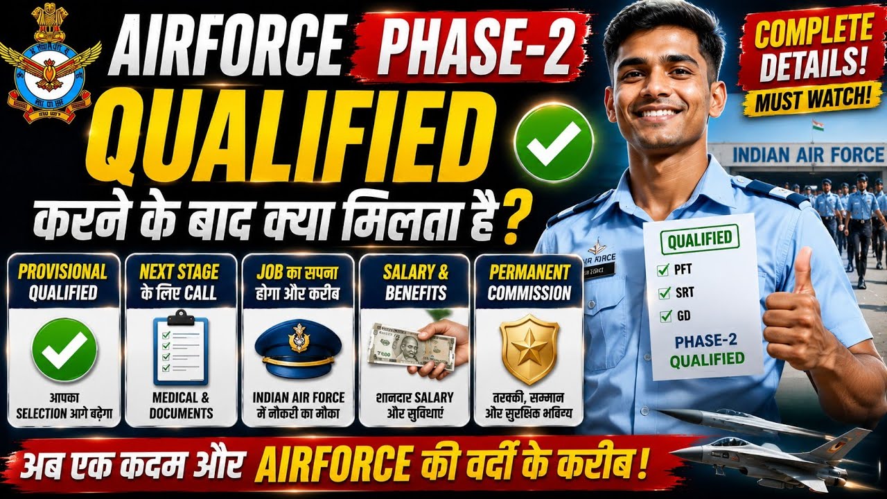 🎯 Airforce Phase-2 Clear Karne Ke Baad Kya Milta Hai? 🔥 Aage Ka Complete Process