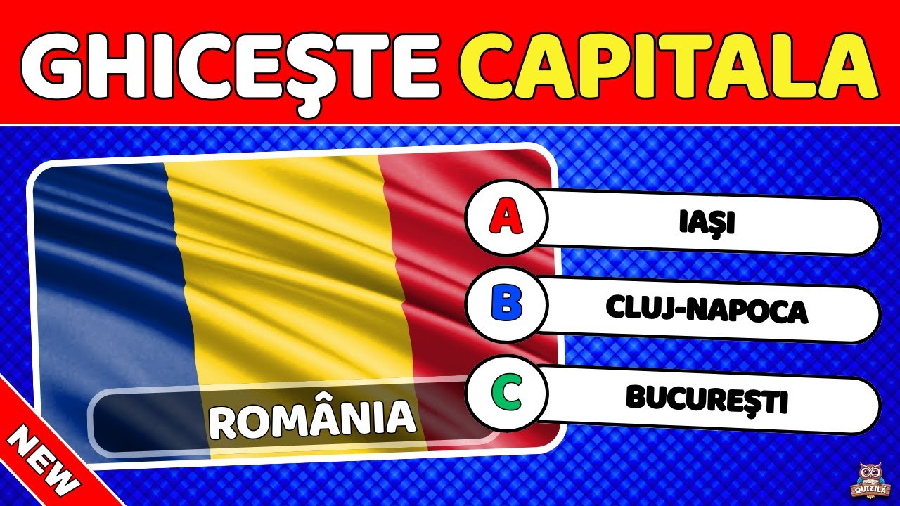 Ghicește CAPITALA CORECTĂ 🌍 | 🎯100 de Țări de la UȘOR la IMPOSIBIL | Quizilă
