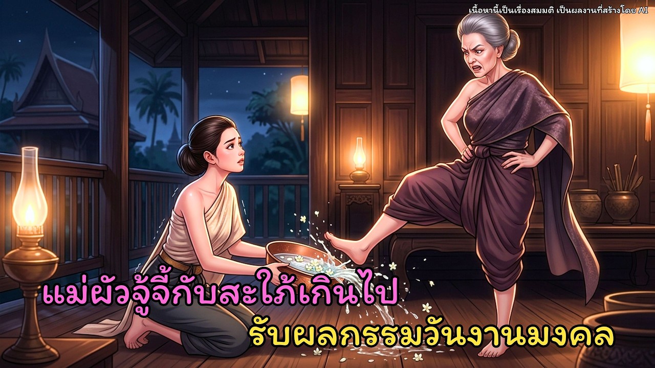 แม่ผัวจู้จี้คว่ำน้ำล้างเท้าสะใภ้เพราะสกปรก สุดท้ายลื่นพื้นเปียกแขนหักก่อนงานวันเกิดใหญ่