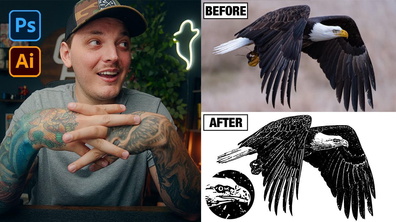 Конвертируйте любую фотографию в векторную графику! (Урок по Photoshop и Illustrator)
